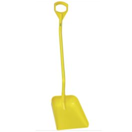 Vikan Ergonomic Large Blade Shovel, 51" Length, Plastic, Yellow- 1 Each