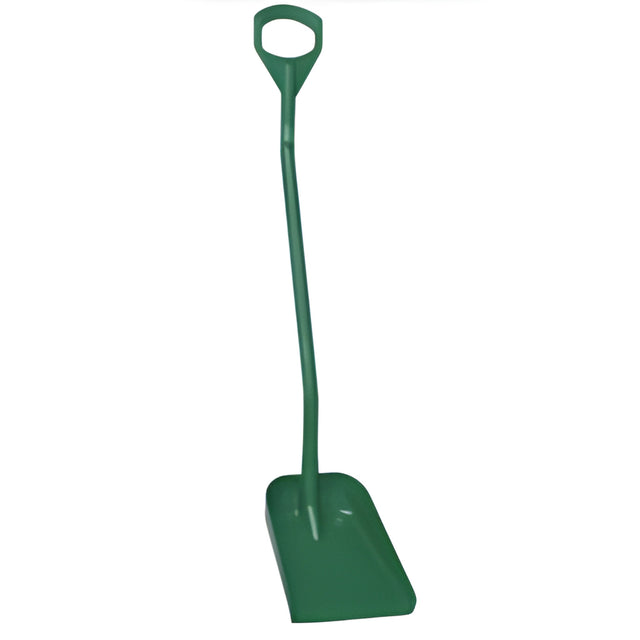 Vikan Ergonomic Small Blade Shovel, 50" Length, Plastic, Green