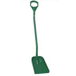 Vikan Ergonomic Small Blade Shovel, 50" Length, Plastic, Green - 1 Each