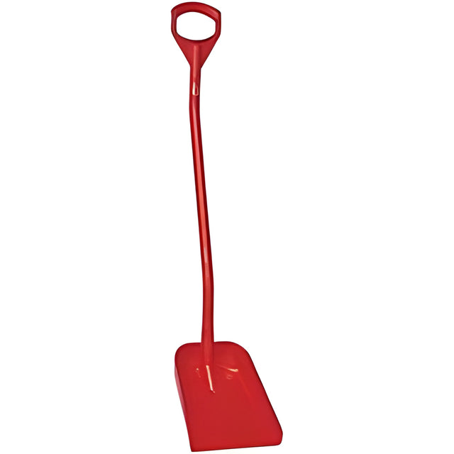 Vikan Ergonomic Small Blade Shovel, 50" Length, Plastic, Red