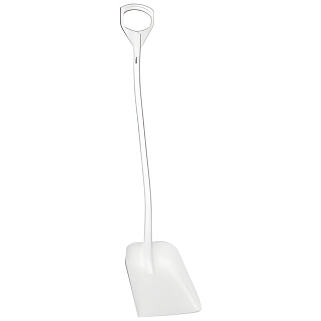 Vikan Ergonomic Small Blade Shovel, 50" Length, Plastic, White