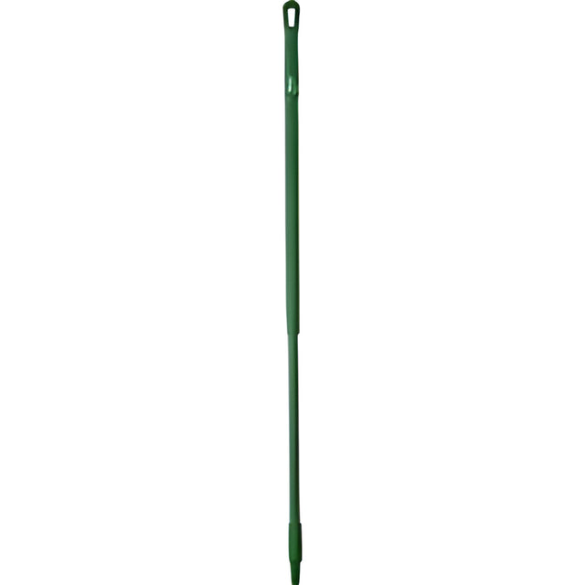 Vikan Fiberglass Handle, Euro Threaded Tip, 1-1/4" Diameter, 51" Length, Green