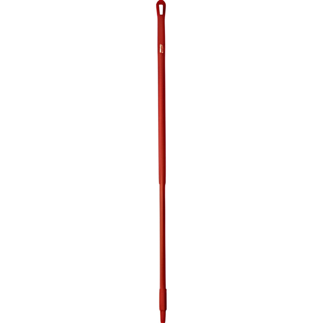 Vikan Fiberglass Handle, Euro Threaded Tip, 1-1/4" Diameter, 51" Length, Red