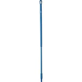 Vikan Fiberglass Handle, Euro Threaded Tip, 1-1/4" Diameter, 51" Length, Blue- 1 Each