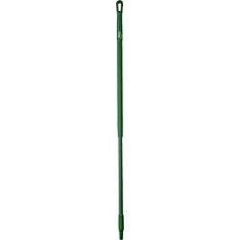 Vikan Fiberglass Handle, Euro Threaded Tip, 1-1/4" Diameter, 51" Length, Green- 1 Each