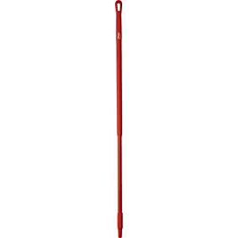 Vikan Fiberglass Handle, Euro Threaded Tip, 1-1/4" Diameter, 51" Length, Red- 1 Each