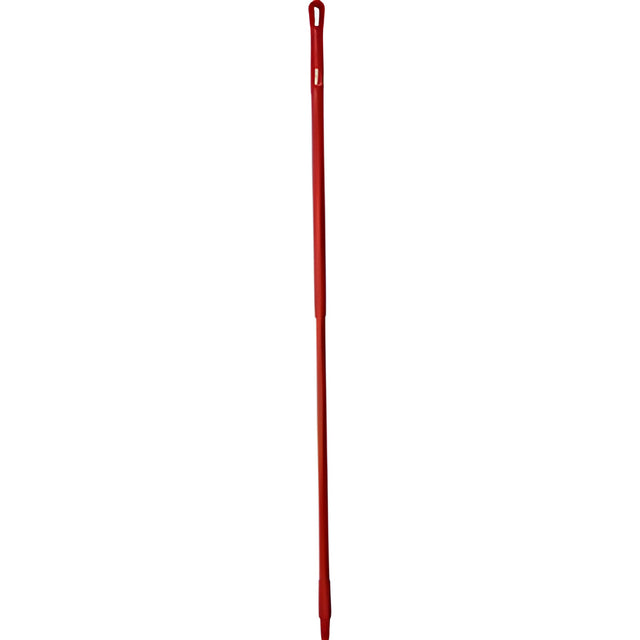 Vikan Fiberglass Handle, Euro Threaded Tip, 1-1/4" Diameter, 59" Length, Red