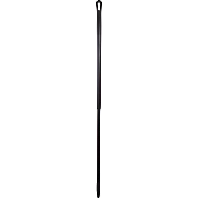 Vikan Fiberglass Handle, Euro Threaded Tip, 1-1/4" Diameter, 59" Length, Black