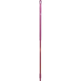 Vikan Fiberglass Handle, Euro Threaded Tip, 1-1/4" Diameter, 59" Length, Pink- 1 Each