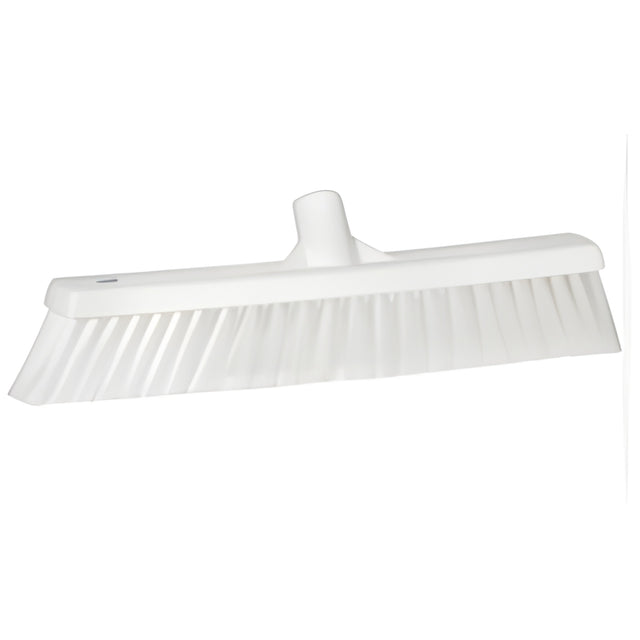 Vikan Fine Particle Push Broom, Fine/Split Bristles, 16-1/4", Polypropylene, White