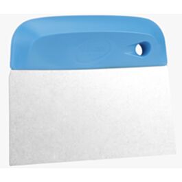 Vikan Flexible Stainless Steel Dough Cutter/Scraper, Blue, 4-1/2" W x 5-3/4" L - 1 Each