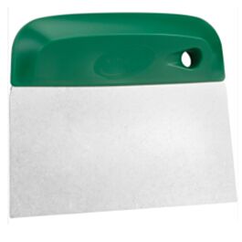Vikan Flexible Stainless Steel Dough Cutter/Scraper, Green, 4-1/2" W x 5-3/4" L - 1 Each