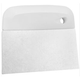Vikan Flexible Stainless Steel Dough Cutter/Scraper, White, 4-1/2" W x 5-3/4" L - 1 Each