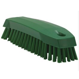 Vikan Hand Brush, Medium Bristles, 7" Long, Green- 1 Each