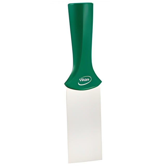Vikan Handle-Mounted Stainless Steel Scraper, Green, 2" W x 8" L
