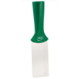 Vikan Handle-Mounted Stainless Steel Scraper, Green, 2" W x 8" L - 1 Each