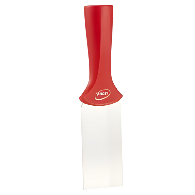 Vikan Handle-Mounted Stainless Steel Scraper, Red, 2" W x 8" L