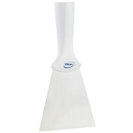 Vikan Handle-Mounted Stainless Steel Scraper, White, 4" W x 8" L- 1 Each