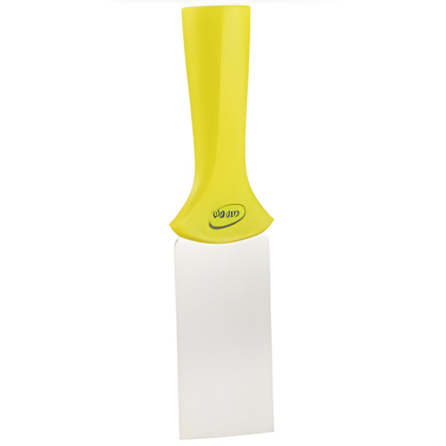 Vikan Handle-Mounted Stainless Steel Scraper, Yellow, 2" W x 8" L