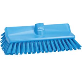 Vikan High-Low Brush, Medium Bristles, 10-1/4" Long, Blue- 1 Ea