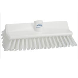 Vikan High-Low Brush, Medium Bristles, 10-1/4" Long, White- 1 Ea
