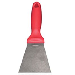 Vikan Large Stainless Steel Scraper, Red, 3" W x 9" L - 1 Each