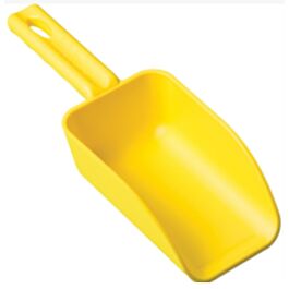 Vikan Mini Hand Scoop, Plastic, Yellow, 16 oz.- 1 Each