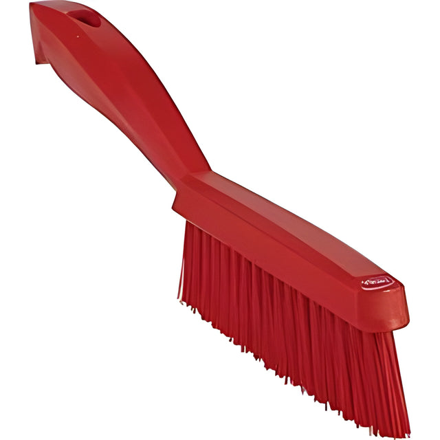 Vikan Narrow Brush, Extra Stiff Bristles, 11-4/5" Long, Red