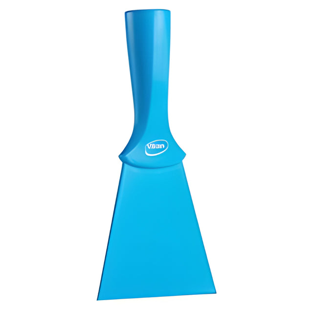Vikan Nylon Scraper with Threaded Handle, Blue, 4" W x 8" L