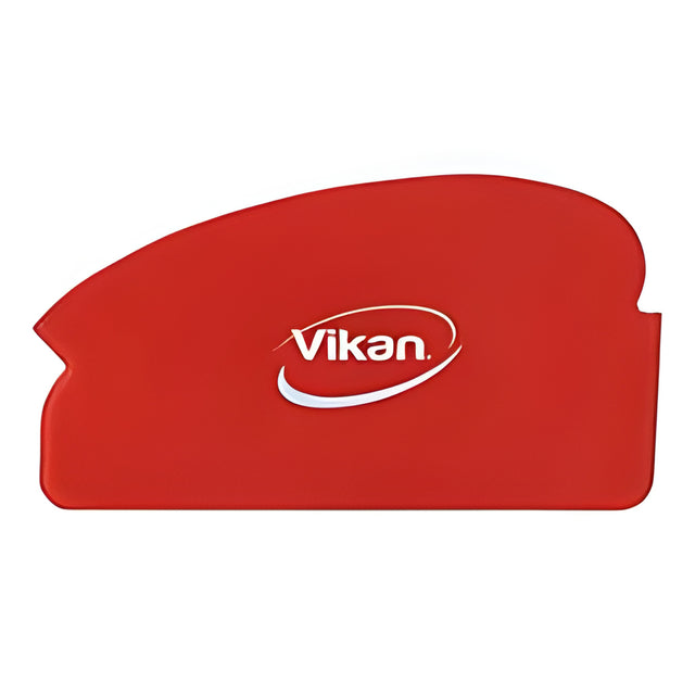 Vikan Nylon Scraper with Threaded Handle, Red, 4" W x 8" L