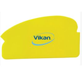 Vikan Nylon Scraper with Threaded Handle, Yellow, 4" W x 8" L- 1 Each