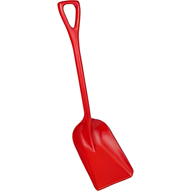 Vikan One-Piece Hygienic Shovel, 10" x 6" Blade, 37-1/2" Length, Plastic, Red