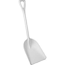 Vikan One-Piece Hygienic Shovel, 14" x 17" Blade, 42" Length, Plastic, White- 1 Each