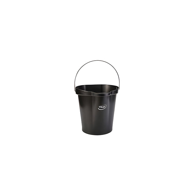 Vikan Pail, Black, 12L / 3 US Gal.