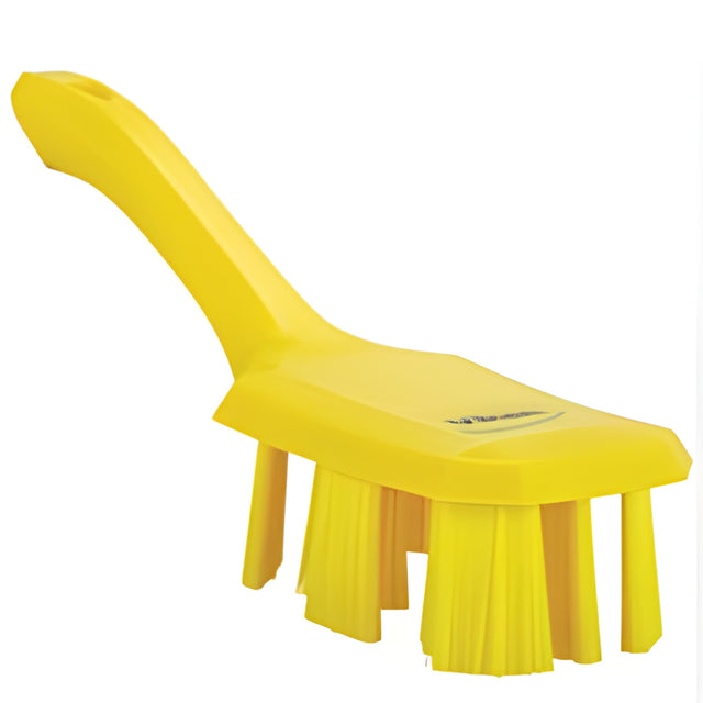 Vikan Short Handle UST Brush, Stiff Bristles, 10" Long, Yellow- 1 Ea