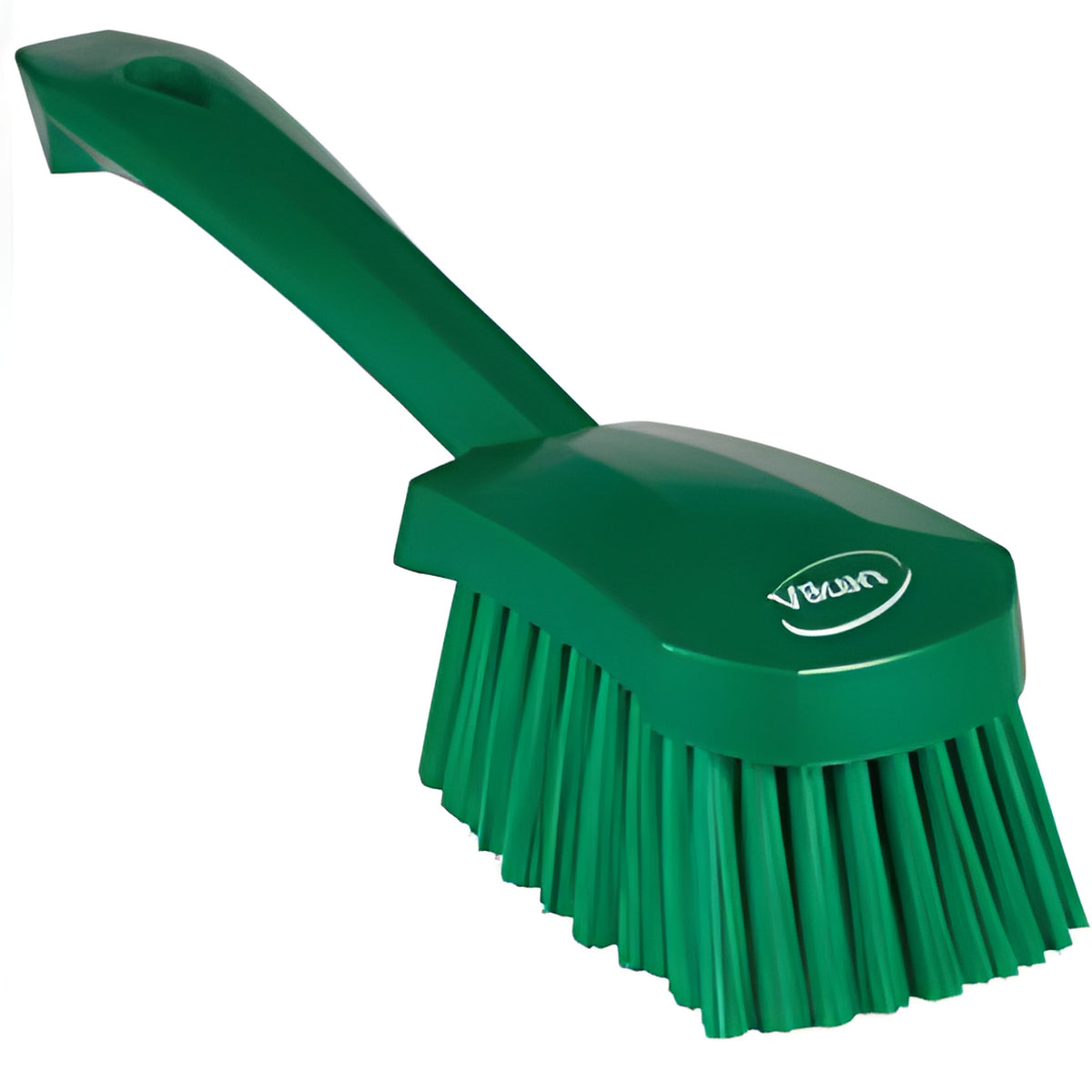 Vikan Short-Handled Washing Brush, Soft Bristles, 10-1/2" Long, Green - 1 Each