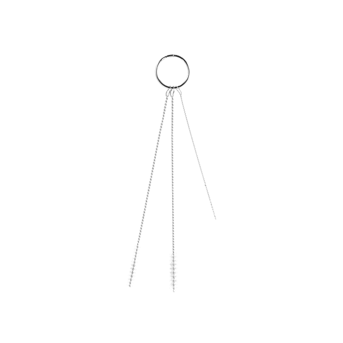Vikan Small Diameter Brush Set, Soft Bristles, White - 1 Set