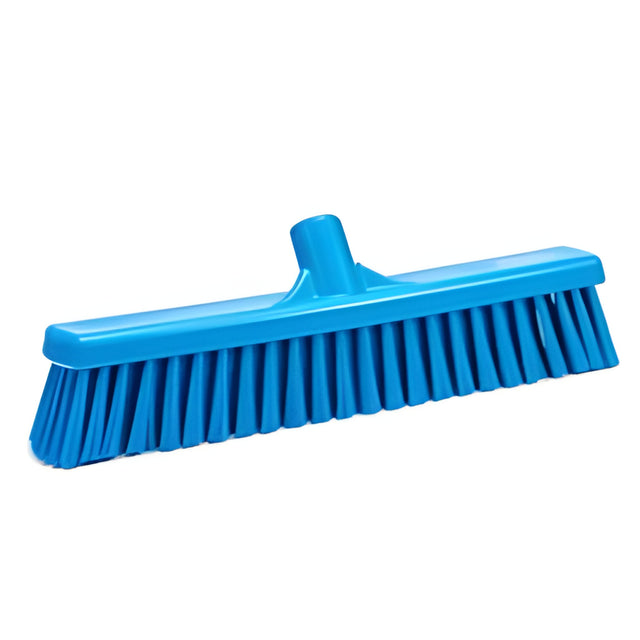 Vikan Small Particle Push Broom Head, Fine Bristles, 16-1/2", Polyester, Blue