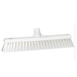 Vikan Small Particle Push Broom Head, Fine Bristles, 16-1/2", Polyester, White- 1 Each