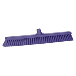 Vikan Small Particle Push Broom Head, Fine Bristles, 24", Polyester, Purple- 1 Each