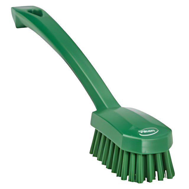 Vikan Small Utility Brush, Medium Bristles, 10-1/4" Long, Green – 1 Ea