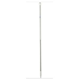 Vikan Stainless Steel Handle Euro Threaded Tip, 1-1/4" Diameter, 59" Length, White- 1 Each
