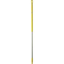Vikan Stainless Steel Handle Euro Threaded Tip, 1-1/4" Diameter, 59" Length, Yellow- 1 Each
