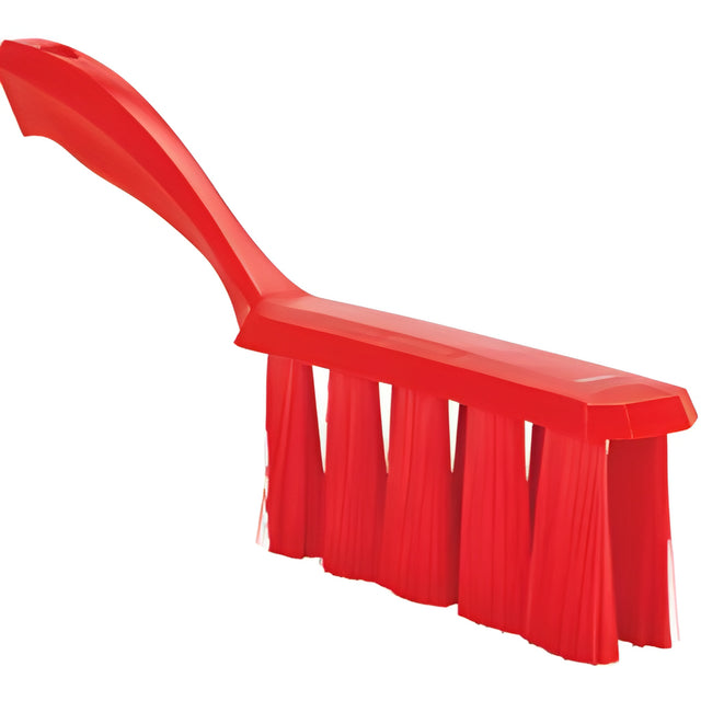 Vikan UST Bench Brush, Medium Bristles, 13" Long, Red