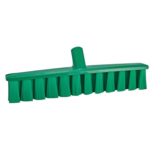 Vikan UST Push Broom, Medium Bristles, 15-1/4", Polyester, Green