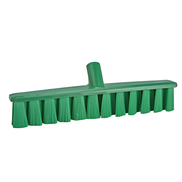 Vikan UST Soft Push Broom, Fine Bristles, 15-1/4", Polyester, Green
