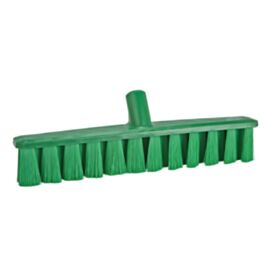 Vikan UST Soft Push Broom, Fine Bristles, 15-1/4", Polyester, Green- 1 Each
