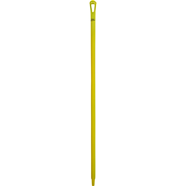 Vikan Ultra Hygiene Handle, Polypropylene, Euro Threaded Tip, 1-1/4" Diameter, 51" Length, Yellow