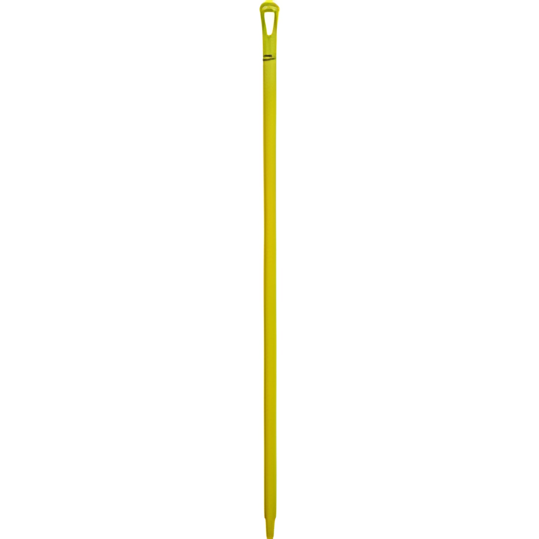 Vikan Ultra Hygiene Handle, Polypropylene, Euro Threaded Tip, 1-1/4" Diameter, 51" Length, Yellow- 1 Each