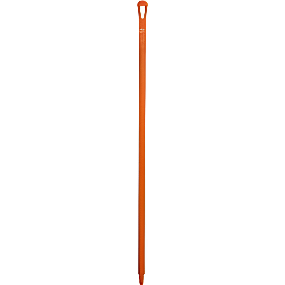 Vikan Ultra Hygiene Handle, Polypropylene, Euro Threaded Tip, 1-1/4" Diameter, 51" Length, Orange- 1 Each